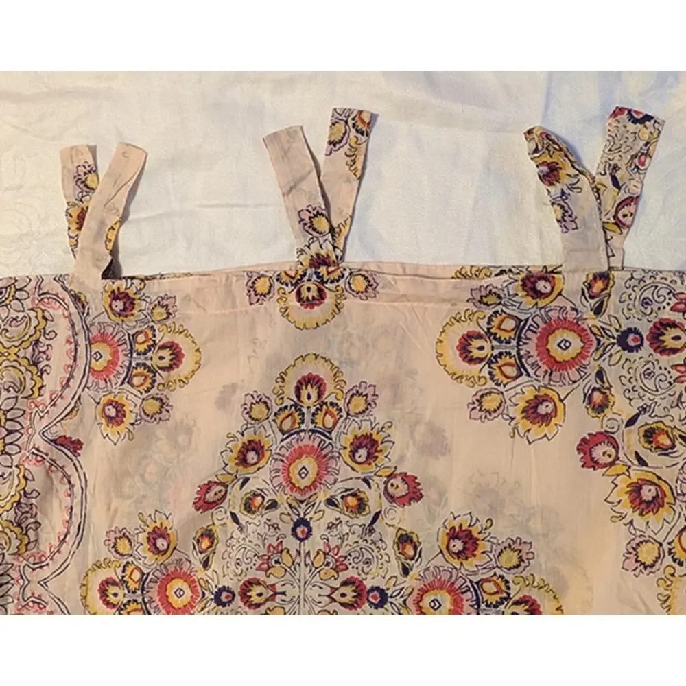 Urban Outfitters Acacia Floral Medallion Patterned Window Panels (Set of 2)